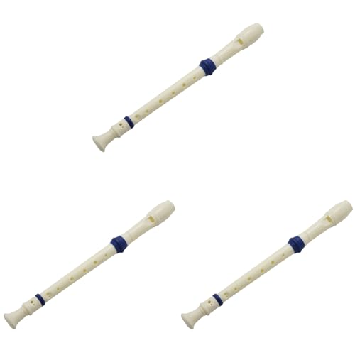 Remingtape 3X Student Kunststoff 8 Loecher Sopran-Blockfloete Beige Blau mit Einem Reinigungsstift von Remingtape