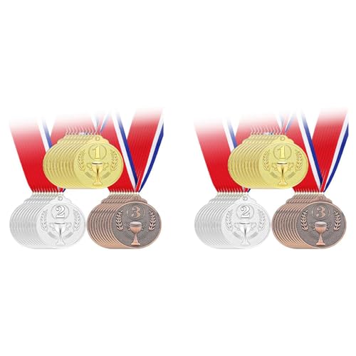 Remingtape 60 StüCk Auszeichnungsmedaillen Gold Silber Bronze Gewinnermedaillen 1. 2. 3. Preise für Wettbewerbe von Remingtape
