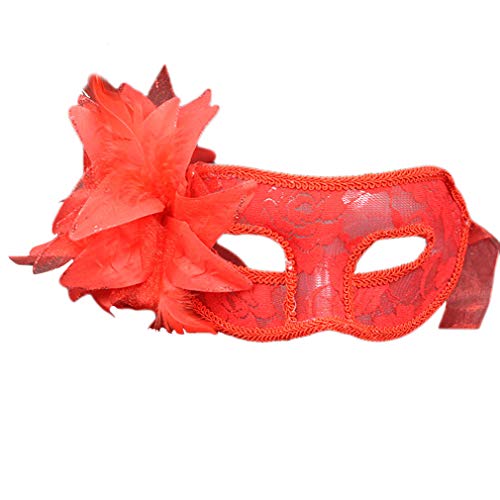 Remingtape venezianischen Partei Augenmaske Spitzen Maskenball Abendkleid des Karnevals (rot) von Remingtape