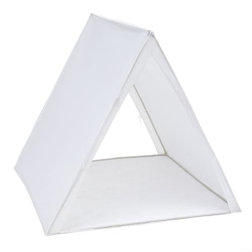 Kinder Tipi Zelt Indoor Spielhaus Faltbar Zeichenraum Leinwand Spielbereich Mit Stabiler Rahmen 115X115X115CM Weiß Kinder Tipi Zelt Indoor Spielhaus Faltbar Zeichenraum Leinwand Spielbereich Mit Stabiler Rahmen 115X115X115CM Weiß von RemixAst