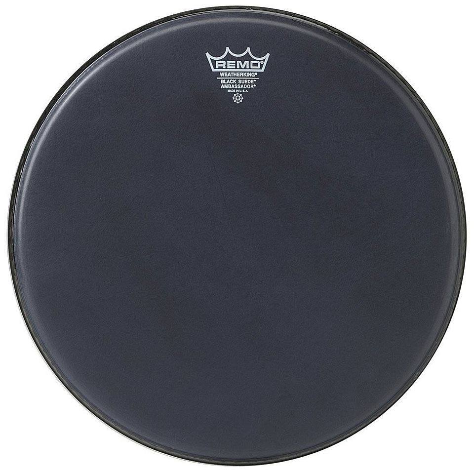 Remo Ambassador Black Suede BA-0818-ES 18" Tom Head Tom-Fell von Remo