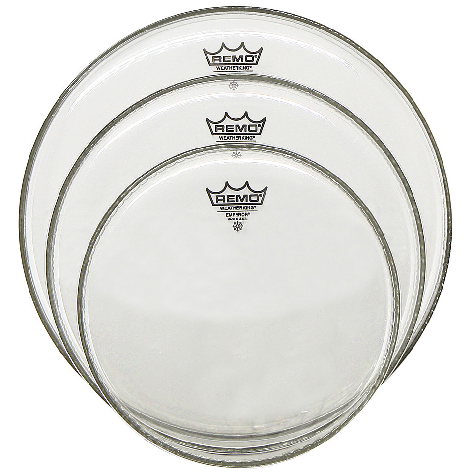 Remo Emperor Clear 10"/12"/14" Drum Head Pack Schlagzeug-Fell-Set von Remo