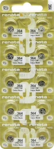 Renata Knopfzelle 364 1.55V 10 St. 20 mAh Silberoxid 364.MP-E von Renata