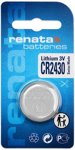 Renata Knopfzelle CR 2430 3V 1 St. 285 mAh Lithium CR2430 von Renata