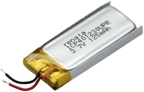 Renata ICP401230UPR Spezial-Akku Prismatisch Kabel LiPo 3.7V 130 mAh von Renata