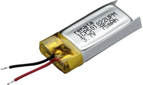 Renata ICP501022UPM Spezial-Akku Prismatisch Kabel LiPo 3.7V 75 mAh von Renata