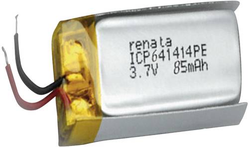 Renata ICP641414PE Spezial-Akku Prismatisch Kabel LiPo 3.7V 85 mAh von Renata