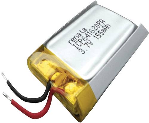 Renata ICP641620PA Spezial-Akku Prismatisch Kabel LiPo 3.7V 165 mAh von Renata