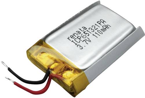 Renata ICP651321PA Spezial-Akku Prismatisch Kabel LiPo 3.7V 120 mAh von Renata