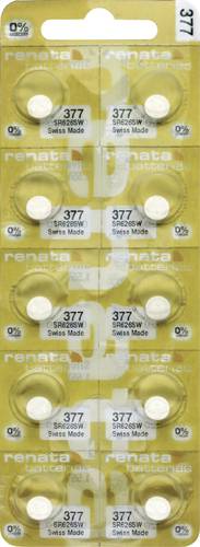 Renata Knopfzelle 377 10 St. 28 mAh von Renata