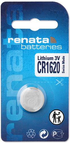 Renata Knopfzelle CR 1620 3V 68 mAh Lithium von Renata