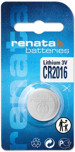 Renata Knopfzelle CR 2016 3V 90 mAh Lithium von Renata