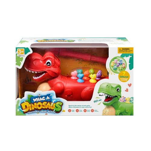 Renchey Hämmerndes Hämmerspielzeug, Hämmerspiel für Kinder - Interaktives Dinosaurier-Schlagspielzeug mit Ton und Licht,Lernspielzeug für die frühe Entwicklung mit kleinem Dinosaurier, lustiges Spiel von Renchey