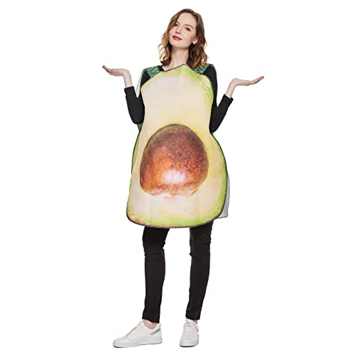 ReneeCho Avocado-Kostüm für Damen, Erwachsene, Halloween, lustiges Essen, Obst-Outfit, Unisex, Einheitsgröße von ReneeCho