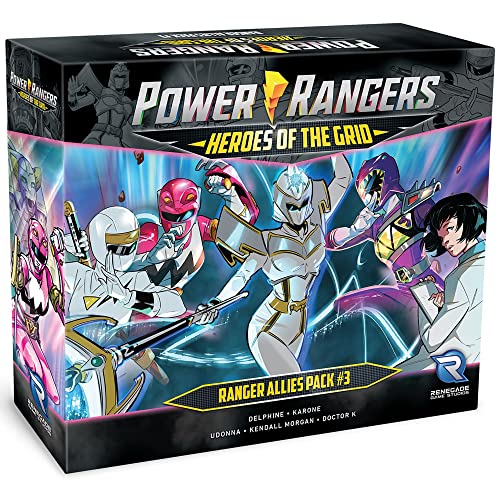 Renegade Game Studios Power Rangers Heroes of The Grid: Ranger Allies Pack #3 – Erweiterung, 5 Neue weibliche Helden & Karten, RPG für 2-5 Spieler, 45-60 Minuten Spielzeit, ab 14 Jahren von Renegade Game Studios