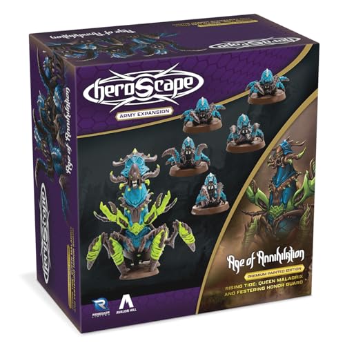 Renegade Game Studios | Heroscape: Rising Tide – Queen Maladrix & Festering Honor Guard Army Expansion | Premium Painted Edition von Renegade Game Studios