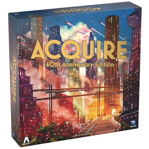 Renegade Game Studios: Acquire 60th Anniversary Edition - Deluxe Components, Finance Game of Speculation & Strategy, Ages 12+, 2-6 Players, 90 Min von Renegade Game Studios