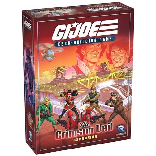 Renegade Games: G.I. Joe Deck-Building Game: The Crimson Veil Expansion - Neue Spielerkarten & 2 Missionen, Intel Würfel, ab 14 Jahren, 1-4 Spieler, 30-70 Min von Renegade Game Studios