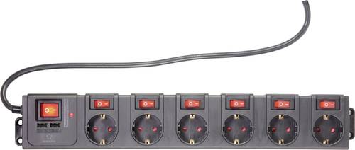 Renkforce RF-3313344 Überspannungsschutz-Steckdosenleiste Schwarz Schutzkontakt 1St. von Renkforce