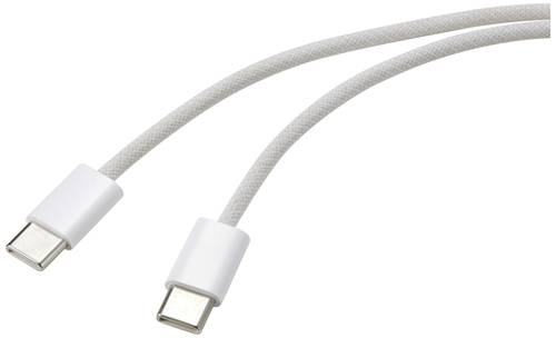 Renkforce Apple iPad/iPhone/iPod Anschlusskabel [1x USB-C® Stecker - 1x USB-C® Stecker] 1.00m Weiß von Renkforce