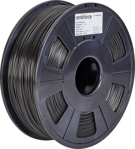 Renkforce RF-4511188 Filament PLA 1.75mm 1000g Schwarz 1St. von Renkforce