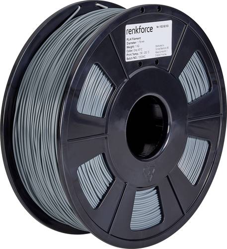 Renkforce RF-4511192 Filament PLA 1.75mm 1000g Grau 1St. von Renkforce