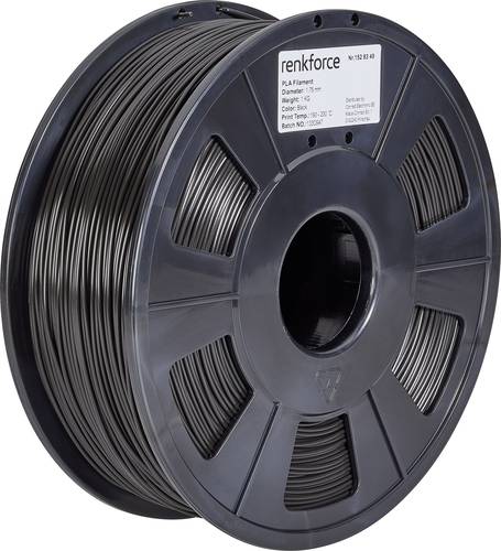 Renkforce RF-4511228 Filament PLA 2.85mm 1000g Schwarz 1St. von Renkforce