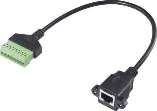 Renkforce RF-6443976 RJ45 8P8C Buchse auf 8-pol. Steckverbinder RF-6443976 Schwarz 1St. von Renkforce