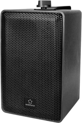 Renkforce RL100W BK Regallautsprecher Schwarz 100W 90Hz - 20000Hz 1 Paar von Renkforce