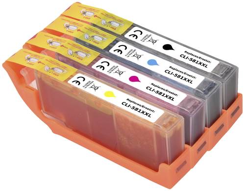 Renkforce Druckerpatrone ersetzt Canon CLI-581BK XXL, CLI-581C XXL, CLI-581M XXL, CLI-581Y XXL Kompa von Renkforce