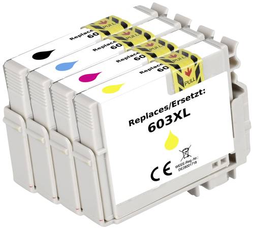 Renkforce Druckerpatrone ersetzt Epson 603, T03U5, T03U1, T03U2, T03U3, T03U4 Kompatibel Kombi-Pack von Renkforce