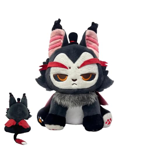 Hazbin-Hotel Plüschtier, 9,84 In Alastor Plush Ha-zin Hotel Doll Anime Plüschtier Cartoon Puppe Husk Meow Plush Katzen Plüschtier,Cute Anime Cartoon Cat Stuffed Animal Figure Toy Plush Pillow Für Fan von Renopfect