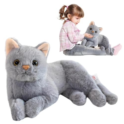 Katze Kuscheltier, 12 Zoll Plüschtier Katze, Stofftier Katze, Nette Katze Puppe Gefüllte Lebensechte Siamesische Katze Plüschtier Plüsch-Katze Kuscheltier Katze Plüschfiur Stofftiere Haustier Spielze von Renopfect