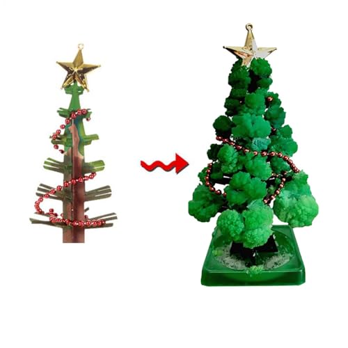 Mini-Weihnachtsbaum,Magi-c Weihnachtsbaumschmuck,Magischer Papier-Baum,DI-Y Kristall Züchtungs-Set,Wachsender Weihnachtsbaum,Magischer Baum,Magi-c Growing Weihnachtsbaum Weihnachten Spielzeug Geschenk von Renopfect