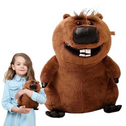 Plüschtier Biber, 22cm Süßes Biber Stofftier Plüschtier, Kuscheltier Plüschpuppen Biber, Simulation Tier Biber Weiche Und Kuschelige Stofftiere Biber Kissen Stofftier Plüsch Puppe Geschenk Für Kinder von Renopfect