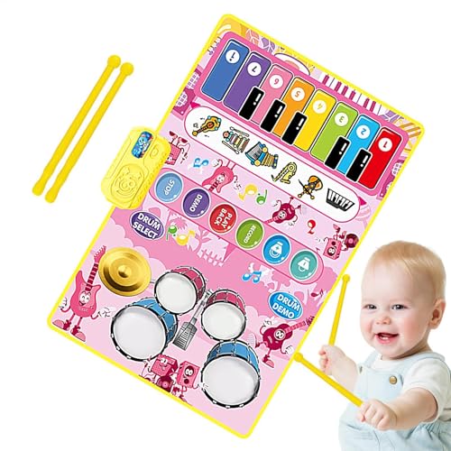 Renopfect Baby-Musikmatte, Baby-Klaviermatte - Trommelspielteppich,Kinderboden-Klaviertastaturmatte, Teppichdecke, Spielmatte, Früherziehungsspielzeug für Kinder im Alter von 1–2 Jahren von Renopfect