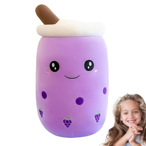 Renopfect Bubble Tea Plüsch,Gefülltes Bubble Tea Plüschtier - Bubble Tea Cup Plüschtier | Cartoon Soft Fruit Milch Teetasse Obstkissen für Heimdekoration von Renopfect