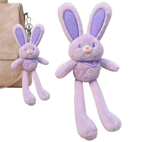 Renopfect Bunny Stuffed Animal, ausgestopfte - 11,81 Zoll Osterhase Plüschpuppe,Schlüsselbund Anhänger, Tierheimdekor, Rucksackcharm, Dehnbare Dekorationsmaterial für alle Altersgruppen von Renopfect