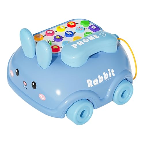 Renopfect Chatter -Telefonspielzeug, The Telefon für Babys - Kinder tun EIN Telefon mit Rädern - Lernspielzeug, Bunny -Stil, Walking Play Game, Storytelling Spaß für die frühe Bildung von Renopfect