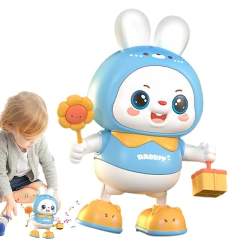 Renopfect Elektro -Tanz, Kinder Musical Toy - Frühes Lernen Kinder Spielzeug Cartoon Bunny | Entwickeln Sie Mädchen Feinmotorische Fähigkeiten Süßes Tierfigur LED für Schlafzimmer beleuchtet von Renopfect