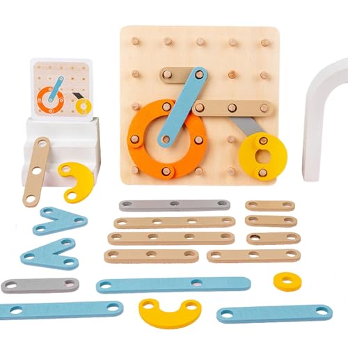 Renopfect -Formpuzzle, Formpasspuzzle | Holz-Peg-Puzzles - -Pädagogisches Vorschulspielzeug zum Erlernen von Farben und Formen, kognitiven Fähigkeiten für Kinder von 3 bis 5 Jahren von Renopfect