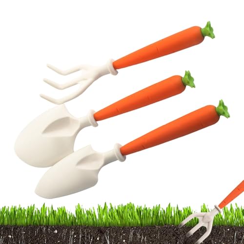 Renopfect Kinder-Gartenwerkzeug-Set, Gartenwerkzeuge für Kinder - Gartengeräte-Set, Sandspielzeug mit karottenförmigem Griff - Bodenpflanzwerkzeuge, Gartenpflanzwerkzeuge, Garten-Grabspielzeug von Renopfect