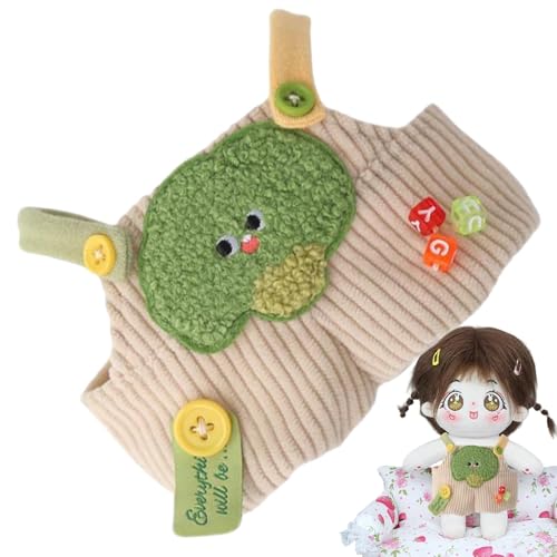 Renopfect Plüschpuppen-Overalls,Plüschpuppen-Anziehsachen,15cm Plüschpuppenspielzeug Kostüm - Gemüse gefüllte Figuren Hosen, süßes Plüschpuppenspielzeug Kostüm abnehmbar für 20cm von Renopfect