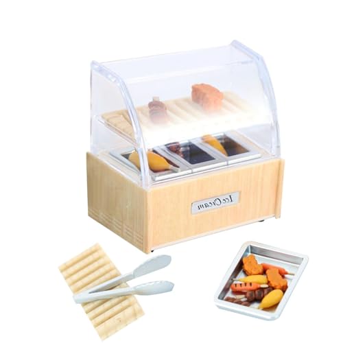 Renopfect Puppenhaus Bäckerei Ausstellungsschrank, Miniaturbrotschrank | 1:12 Skala Oden Bread Cabinet - OB11 -Fotografie -Requisiten für Zuhause, Tischplatten, Kinderzimmer von Renopfect