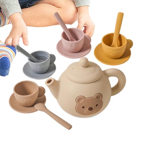 Renopfect Tea Party Set - Kinderküchenzubehör Rollenspielspielzeug,Feinmotorik Lernspielzeug Für 3-6 Jahre Mädchen Kinder Renopfect Tea Party Set - Kinderküchenzubehör Rollenspielspielzeug,Feinmotorik Lernspielzeug Für 3-6 Jahre Mädchen Kinder von Renopfect