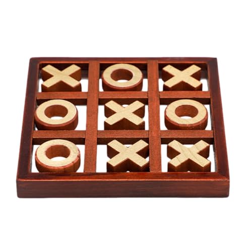 Renopfect Tic-Tac-Toe-Spiel | XO Schach Brettspiel Nullen Kreuze Spiel - Noughts and Crosses Table Family-Games Couchtischdekoration zum Spielen in der Box-Strategie für Kinder und Erwachsene von Renopfect