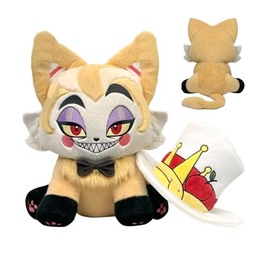 Renopfect hazbin Hote-l Plush, 30cm Husk Plüschtier, Husk Hotel Plush Angel Dust Plush Cat Toy Devil Plush Cat?Plush Doll Soft Plush Stuffed Pillow Doll for Tv Fans, Kinder, Erwachsene, Geburtstag von Renopfect