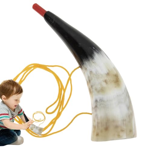 Bull Horn Trompete, tragbares Horn für den Außenbereich - Bullhorn-Trompetenspielzeug für Kinder | Good Touch Outdoor-Spielset für Künstler, Blasinstrumenten-Lernende, Kinder, Musikliebhaber von Renywosi