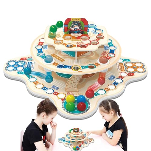 Fliegendes Schach für Kinder,Fliegendes Schach für Kinder | 3D-Dame-Spiel Fliegendes Schach - Multifunktionales Familien-Flugschachspiel, pädagogisches Erwachsene-Kind-Party-Brettspiel für von Renywosi