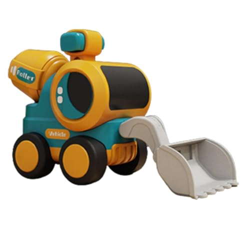 Renywosi Bulldozer-Spielzeug,Kollisionssicheres Pressspielzeug für Kleinkinder - Kleinkind-Lastwagen, Bagger und Gabelstapler, BAU-LKW-Spielzeug für Mädchen und von Renywosi